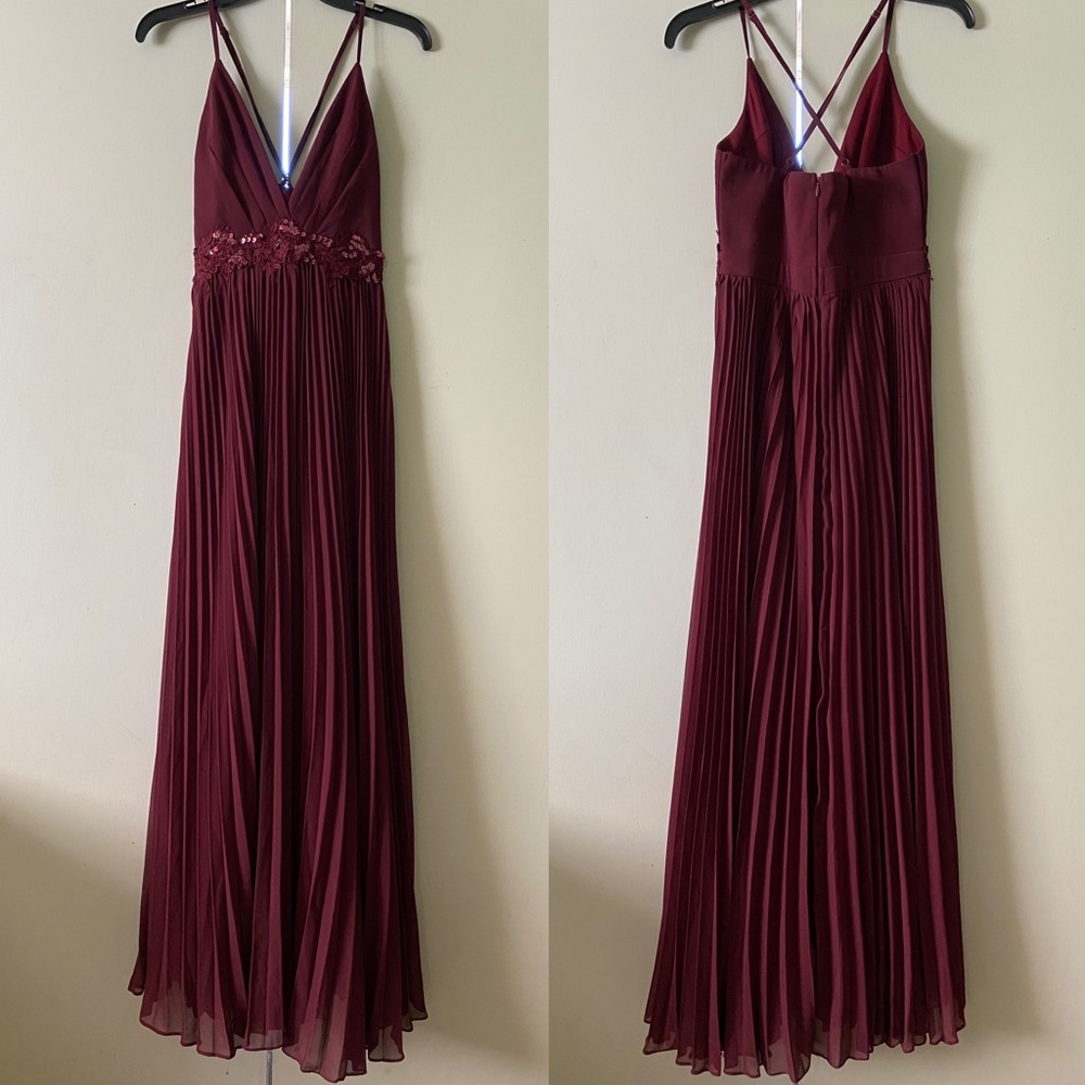 Formal Burgundy Maxi Dress